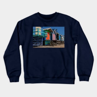 Boat sheds at Mt Martha North, Mornington Peninsula, Victoria, Australia. Crewneck Sweatshirt